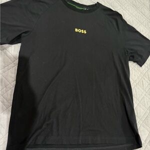 BOSS Black Tee with Yellow Logo